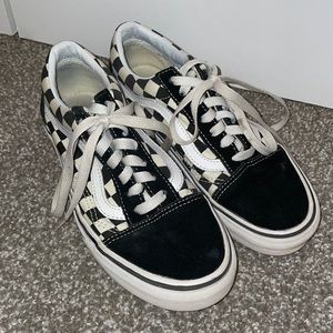 Black and white checkered vans